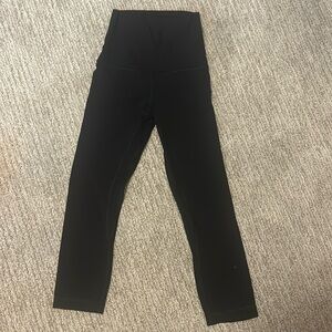 Lululemon black leggings size 0 length 23”